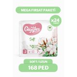 Giggles Lady Soft Hijyenik Ped Uzun Mega Fırsat Paketi 168 Adet