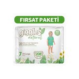 giggles Natural 7 Numara Pamuklu Bebek Bezi 208 Adet