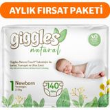 Giggles Natural No:1 Yenidoğan 140 Adet Bebek Bezi