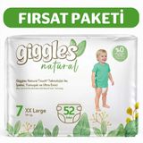 Giggles Natural No:7 XXLarge 52 Adet Bebek Bezi