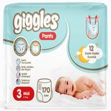Giggles Pants No:3 Midi 170 Adet Külot Bebek Bezi