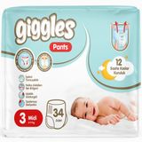 Giggles Pants No:3 Midi 34 Adet Külot Bebek Bezi