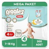Giggles Pants No:4 Maxi 300 Adet Külot Bebek Bezi