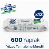 Giggles Pratik Yüzey Temizleme Mendili 12 Paket 600 Adet