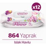 Giggles Sensation Flower Islak Mendil Islak Havlu 864 Mendil