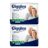 Giggles Tekstil Yüzey Belbantlı L 2×30'lu Yetişkin Hasta Bezi