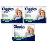 Giggles Tekstil Yüzey Belbantlı L 3×30'lu Yetişkin Hasta Bezi