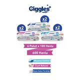 Giggles Xxl İz Bırakmayan Yüzey Temizlik Havlusu - (Beyaz Sabun-Çiçek Bahçesi-Okyanus Esintisi) 600 Havlu