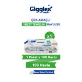 Giggles Xxl İz Bırakmayan Yüzey Temizlik Havlusu - (Beyaz Sabun Ferahlığı) 100 Yaprak