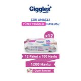 Giggles Xxl İz Bırakmayan Yüzey Temizlik Havlusu - (Çiçek Bahçesi) 1200 Yaprak