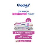 Giggles Xxl İz Bırakmayan Yüzey Temizlik Havlusu - (Çiçek Bahçesi) 600 Yaprak