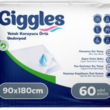 Giggles Yatak Koruyucu Örtü 90x180 cm 30'lu 2 Paket (60 Adet)