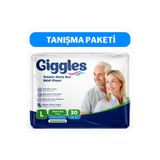 giggles Yetişkin Bel Bantlı Hasta Bezi Büyük Boy (Large) Bel Boyu 100-150cm - 1 paket 30Adet