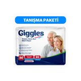 Giggles Yetişkin Bel Bantlı Hasta Bezi Orta Boy (Medium) Bel Ölçüsü 85-125Cm - 1 Paket 30Adet