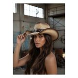 Gigi Luxe Ayarlanabilir Premium Kovboy Şapkası Hasır Western Şapka Erkek Kadın Unisex