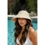 Gigi Luxe Katlanabilir Cırt Cırt Geniş Üstü Açık Hasır Siperlik Vizör Şapka Güneş Koruyucu
