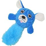 Gigi Panda Sesli Peluş Köpek Isırma Oyuncağı - Mavi