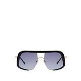 Gigi Studios Vanguard Kenza 6690 1 Dikdörtgen Siyah Altın Unisex Güneş Gözlüğü