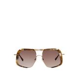 Gigi Studios Vanguard Kenza 6690 9 Dikdörtgen Gri Yeşil Havana Unisex Güneş Gözlüğü