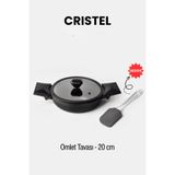Gigilli Cristel 6 Parça Titanyum Sahan Seti Siyah (Silikon Spatula Hediyeli)