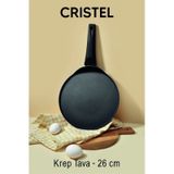 Gigilli Cristel Krep Tava 26 Cm Siyah Siyah
