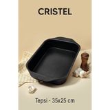 Gigilli Cristel Titanyum Dikdörtgen Fırın Tepsisi 35x25 cm - 35 x 25 cm - Siyah