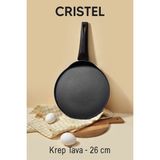 Gigilli Cristel Titanyum Krep Tava 26 cm - Siyah