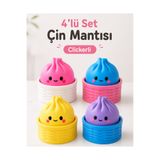 GiginGo Sukuşi 4'lü Premium Renk Seti - Çin Mantısı Clickerlı (Pembe , Mavi , Sarı , Mor)