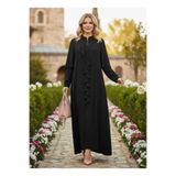 GigiTex MEVLANA FERACE ÖZEL TASARIM ÇİFT KOLLU MEDİNE İPEĞİ 42--48 BEDEN BOY 1.50 cm