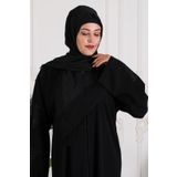 GigiTex ŞIK ve KALİTELİ DUBAİ İPEĞİ ŞALLI ABAYA FERACE KELEBEK DANTEL DETAYLI