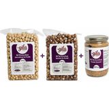 Gila Bi’kıtırdat Kavrulmuş Iç Fındık 1000 G + Natürel Iç Fındık 1000 G + Şekerli Fındık Ezmesi 600 G - 2,6 kg