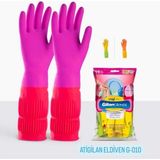 Gilan Gloves Renkli Uzun Konçlu Bulaşık ve Temizlik Eldiveni M Beden Kaliteli Malzeme