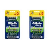 Gilette Blue3 Plus Tıraş Bıçağı Sensitive 8 'li -2 Paket