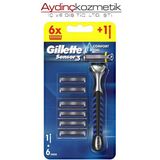 Gilette Sensor3 Makine + 6 Yedek - 6 Adet