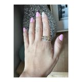 Gilia Jewelry Dört Sıra Zirkon Taşlı Küp Yüzük