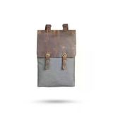 Gillario Design 02 15.6 Inch Gri Kanvas (Deri Kapak) Laptop Sırt Çantası