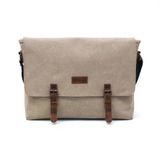 Gillario Design 03 Kanvas Deri Bej 15.6 Inch Postacı Laptop Çantası