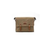 Gillario Design 03 Kanvas - Deri Camel 15.6 Inch Postacı Laptop Çantası