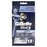 Gillette Blue 3 Smooth tek kullanımlık tıraş makinesi, 12 adet