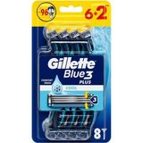 Gillette Blue 3 Tıraş Bıçağı 6 + 2'li Blister Cool 3 Bıçaklı Yüz İçin Hassas Kullanım