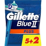 Gillette Blue II Plus Erkek Kullan At Tıraş Bıçağı 7'li Paslanmaz Çelik ve Kaygan Bantlı