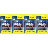 Gillette Blue2 Plus Kullan At Tıraş Bıçağı 14'lü x 4 Paket Ergonomik Tasarımlı Hassas Kullanım İçin
