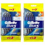 Gillette Blue3 12 Adet x 2 Kullan At Tıraş Bıçağı