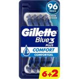 Gillette Blue3 Comfort Kullan At Erkek Tıraş Bıçağı 8 Adet - Çok Renkli