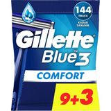 Gillette Blue3 Comfort Kullan At Tıraş Bıçağı 12 Adet 9+3 Hassas Cilt Dostu Ergonomik Tasarım