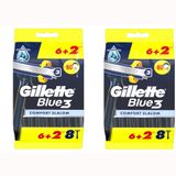 Gillette Blue3 Comfort Slalom 2 Adet 6+2'li Kullan At Tıraş Bıçağı