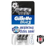 Gillette Blue3 Kullan At Erkek Tıraş Bıçağı Besiktas Taraftar Paketi 6'li