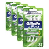 Gillette Blue3 Sensitive Kullan At Tıraş Bıçağı 3'lü 1 Paket (4 paketi)