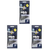 Gillette Blue3 Slalom Kullan At Tıraş Bıçağı 5'li 3lü paket
