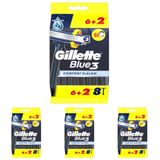 Gillette Blue3 Slalom Kullan At Tıraş Bıçağı 8'li Standart (4 paketi)